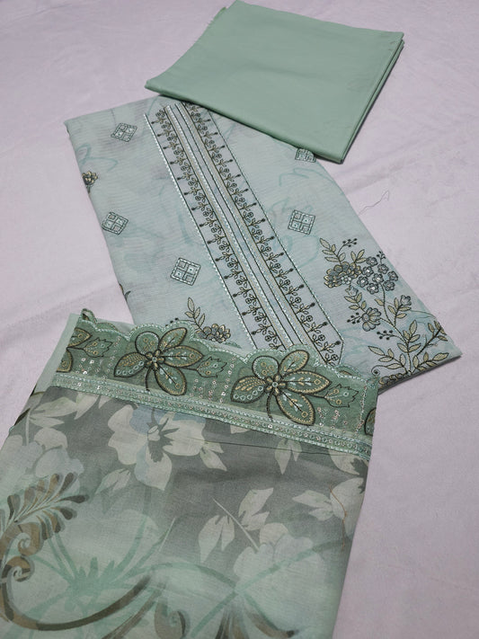 Print & Embroidered Lawn Suit PEL003