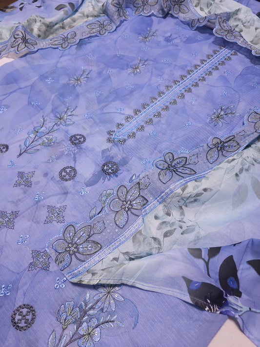 Print & Embroidered Lawn Suit PEL007