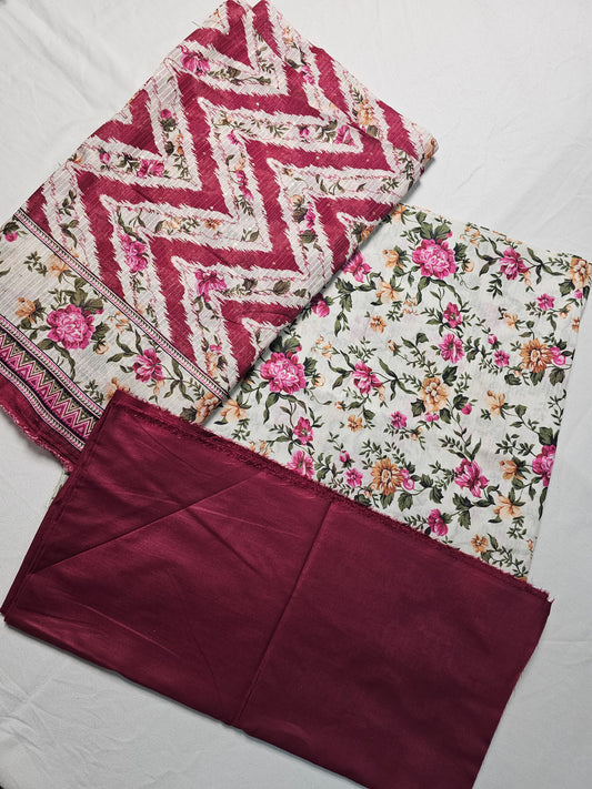 Print Lawn 3 piece Suit PL003