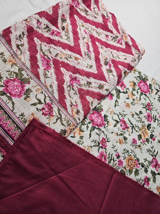 Print Lawn 3 piece Suit PL003