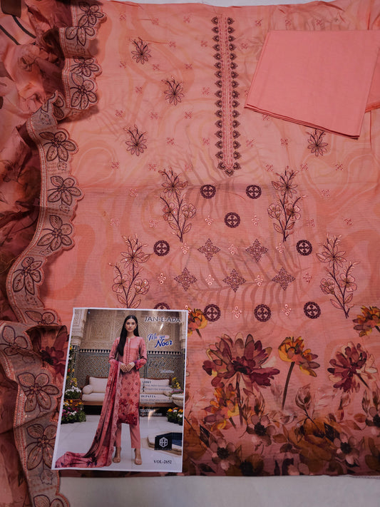Print & Embroidered Lawn Suit PEL004