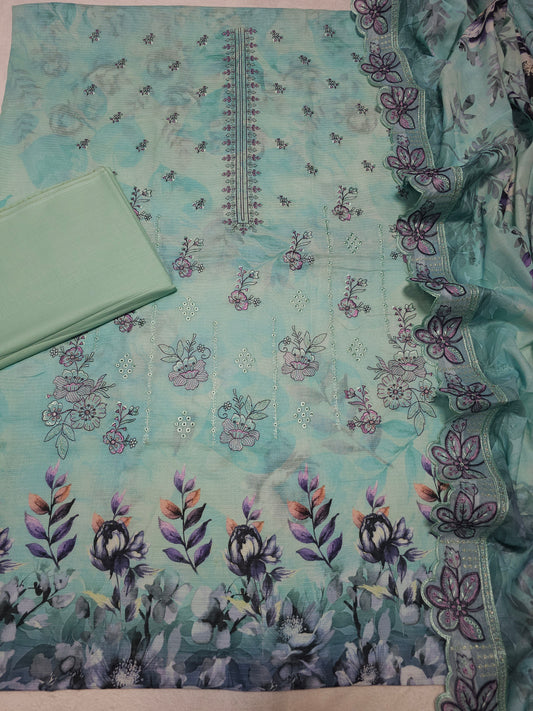 Print & Embroidered Lawn Suit PEL006