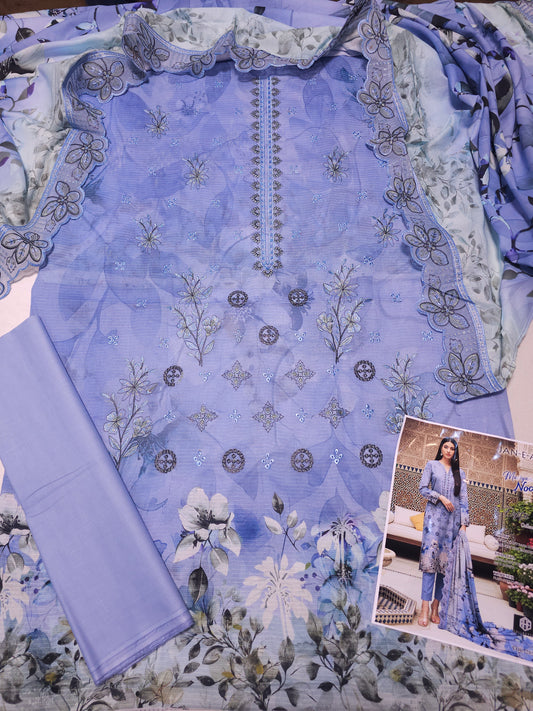 Print & Embroidered Lawn Suit PEL007